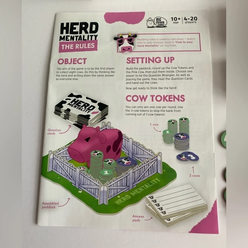 Herd Mentality The Udderly Hilarious Party Game Family Game Night Gently‎ Used